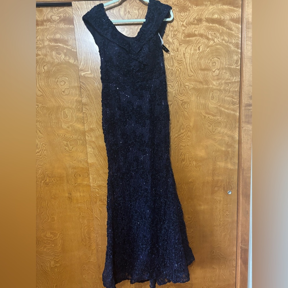 Xscape Black Sequin Evening Gown